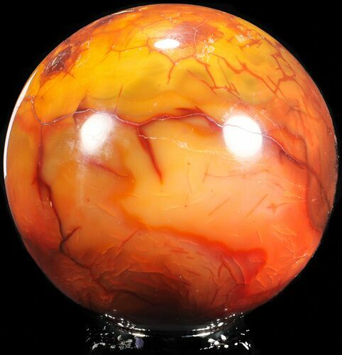 Red Carnelian Agate Sphere - Madagascar #55052